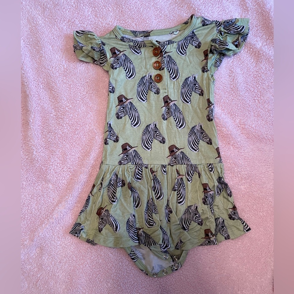 Posh peanut zebra twirl bodysuit